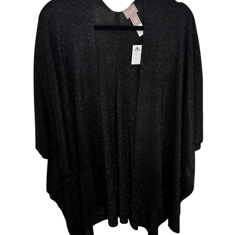 Chico's Black Sparkly Shawl